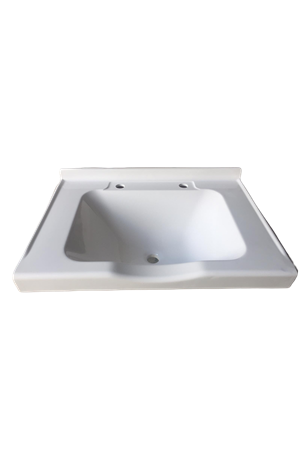 Berber Lavabosu Beyaz Kare